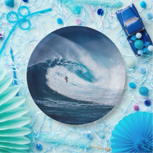 サーファーのサーフィンの海洋波のWatersportの紙皿 ペーパープレート (パーティー)