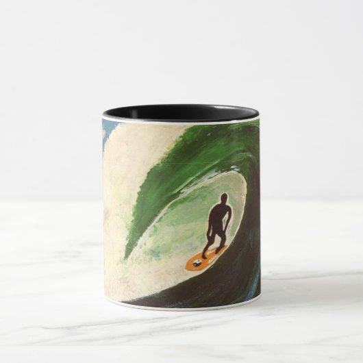 サーファーのサーフィンの管の乗車の海のRipcurlのコーヒー・マグ マグカップ (中央)