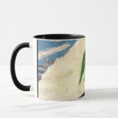 サーファーのサーフィンの管の乗車の海のRipcurlのコーヒー・マグ マグカップ (左)