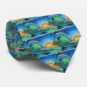 サーファーのデザイン ネクタイ (ロール)