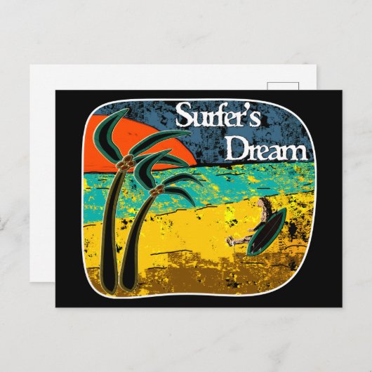 サーファーの夢 ポストカード (正面/裏面)