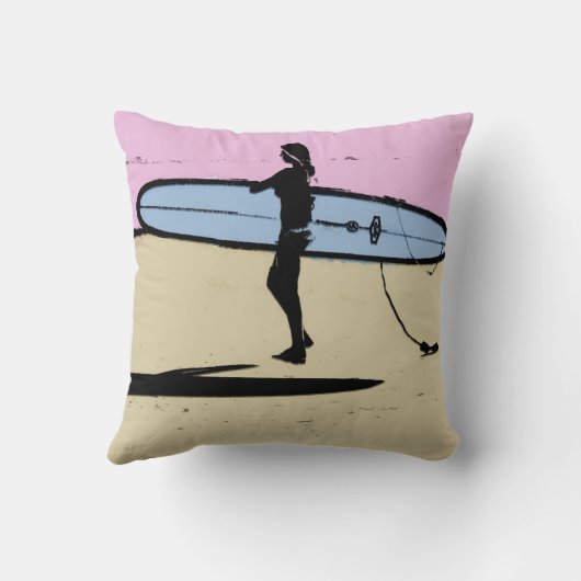 サーファーの女の子の枕、版権カレンJウィリアムス クッション (裏面)
