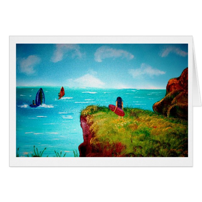 サーファーの女の子 (正面横)