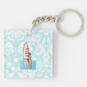 サーファーの女の子 キーホルダー (裏面)
