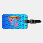 サーファーの女の子 ラゲッジタグ (正面横)