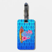 サーファーの女の子 ラゲッジタグ (裏面縦)