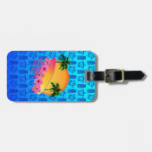 サーファーの女の子 ラゲッジタグ (正面横)