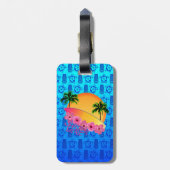 サーファーの女の子 ラゲッジタグ (裏面縦)