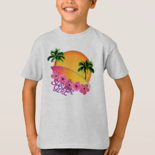 サーファーの女の子 Tシャツ