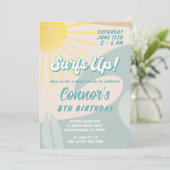 サーファーの少年招待状 すべての年齢サーフィンアップ招待 招待状 (スタンド正面)