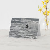 サーファーの幸せな退職カード カード (黄色い花)