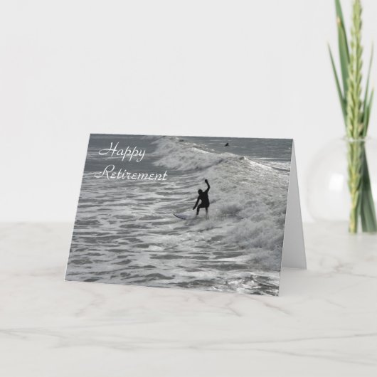 サーファーの幸せな退職カード カード (正面)