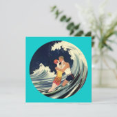 サーファーの恋人たちがキスするヴィンテージイラスト (スタンド正面)