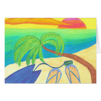 サーファーの日没のブランク