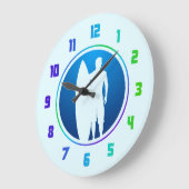 サーファーの時計 ラージ壁時計 (傾斜)