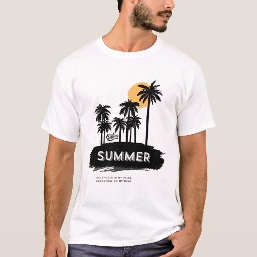 サーファーの格言 サーフィン サーファー オンブレ Tシャツ (正面)