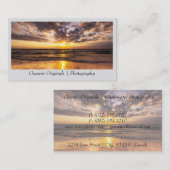 サーファーの楽園の名刺上の日の出 名刺 (正面/裏面)