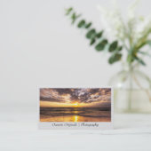 サーファーの楽園の名刺上の日の出 名刺 (スタンド正面)