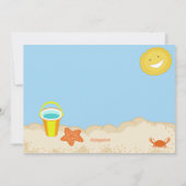 サーファーの男の子のビーチのパーティーの誕生日の招待状 招待状 (裏面)