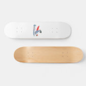 サーファーの雪だるま スケートボード (横)