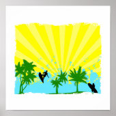 サーファーはっきりしたデザイン ポスター (正面)