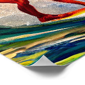 サーファーは波に乗る ポスター (角)