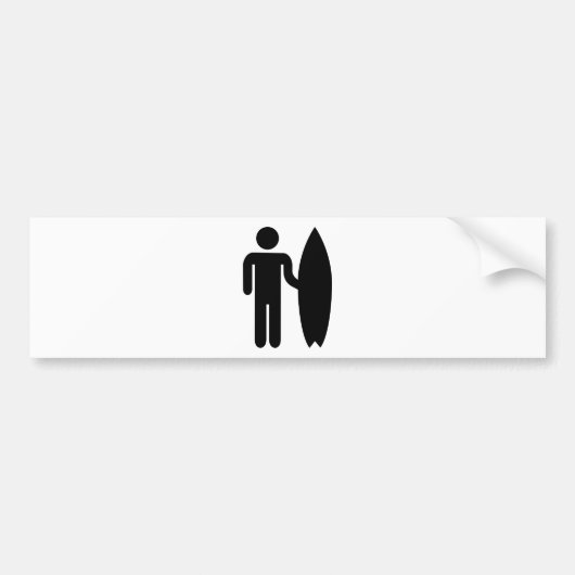 サーファーアイコン バンパーステッカー (正面)