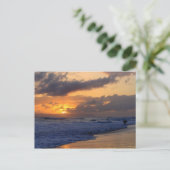 サーファーアットサンセットオンカウアイビーチ，ニハウHORIZON ポストカード (スタンド正面)