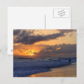 サーファーアットサンセットオンカウアイビーチ，ニハウHORIZON ポストカード (正面/裏面)