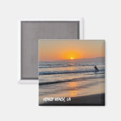 サーファーアットサンセット – ヴェネツィアビーチ, CA マグネット (正面/裏面)