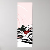 サーファーウェーブサーフィンアットサンライズポスター ポスター (正面)