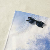 サーファーウェーブ海ブルーホワイト食べスリープサーフリピート ビーチタオル (インサイチュ)