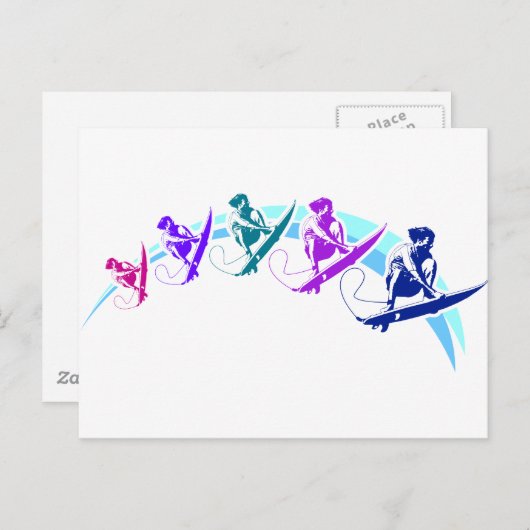 サーファーウェーブ ポストカード (正面/裏面)