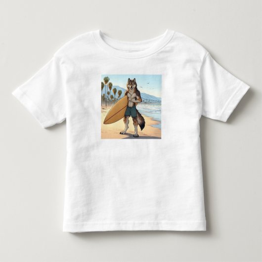サーファーウルフ トドラーTシャツ (正面)