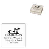 サーファーオンビーチカスタム差出人住所 ラバースタンプ (押印)