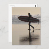 サーファーオン海ビーチ ポストカード (正面/裏面)