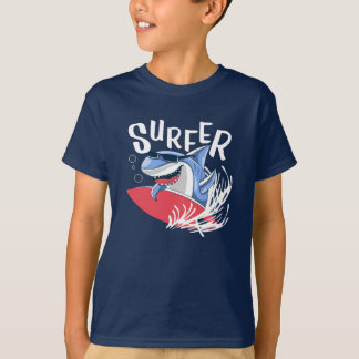 サーファーカラフルシャーク Tシャツ
