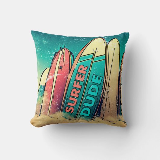 サーファーカラフルデュデ枕 クッション (正面)