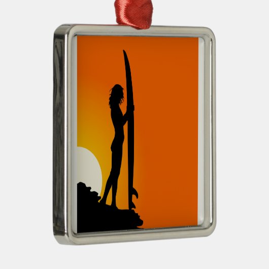 サーファーガールオーナメント メタルオーナメント (右)