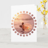 サーファーガールグリーティングカード カード (黄色い花)