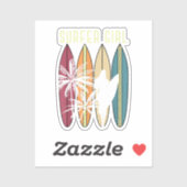 サーファーガールサーフボードサーフィン女性女子サーフオース シール (シート)