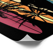 サーファーガールサーフボードサーフィン女性女子サーフオース ポスター (角)