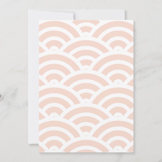 サーファーガールサーフボードビーチベビーシャワー 招待状 (裏面)