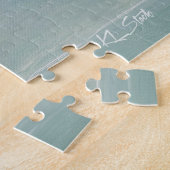 サーファーガールトロピカルビーチブルーウェーブ ジグソーパズル (側面)