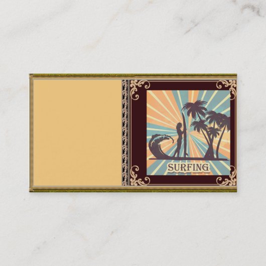 サーファーガールビジネスカード 名刺 (正面)
