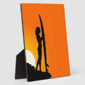 サーファーガールプラーク フォトプラーク (側面)