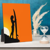 サーファーガールプラーク フォトプラーク (側面)