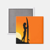 サーファーガールマグネット マグネット (正面/裏面)