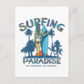 サーファーガールヴィンテージカリフォルニアポストカード ポストカード (正面)