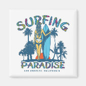 サーファーガールヴィンテージカリフォルニア マグネット (正面)